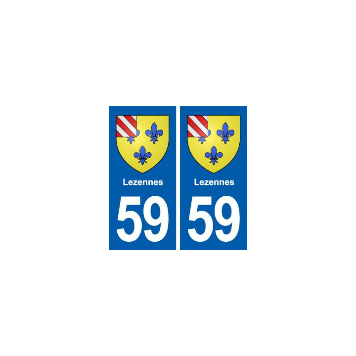 59 Lezennes blason autocollant plaque stickers ville