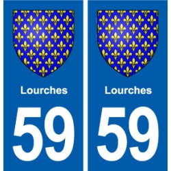 59 Lourches blason autocollant plaque stickers ville