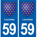59 Lourches blason autocollant plaque stickers ville