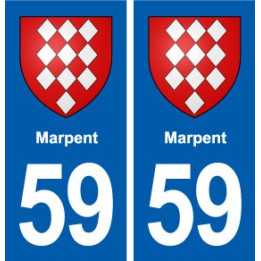 59 Marpent blason autocollant plaque stickers ville