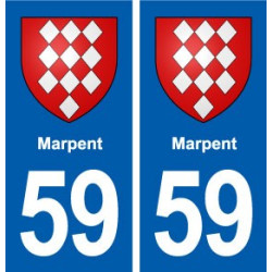59 Marpent blason autocollant plaque stickers ville