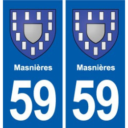59 Masnières blason autocollant plaque stickers ville