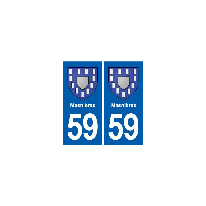 59 Masnières blason autocollant plaque stickers ville