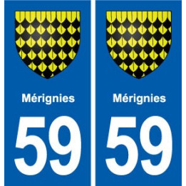 59 Mérignies blason autocollant plaque stickers ville
