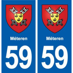 59 Méteren blason autocollant plaque stickers ville