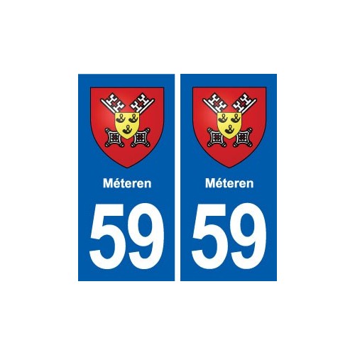 59 Méteren blason autocollant plaque stickers ville