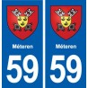 59 Méteren blason autocollant plaque stickers ville