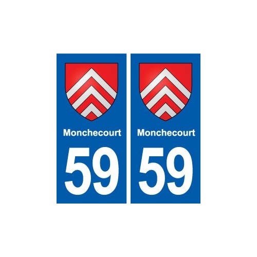 59 Monchecourt blason autocollant plaque stickers ville
