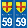 59 Mons-en-Pévèle blason autocollant plaque stickers ville