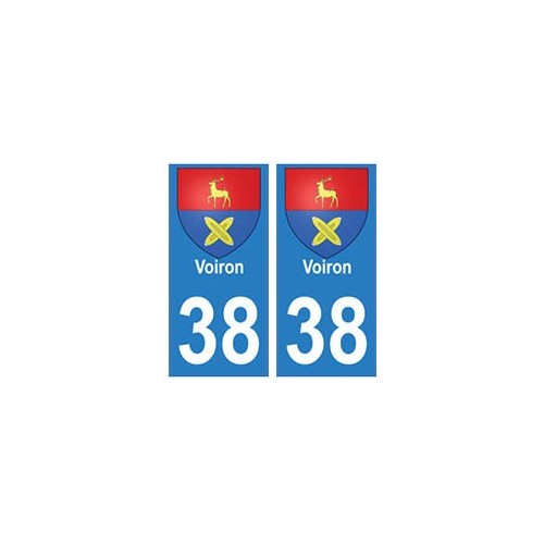 38 isere blason autocollant plaque