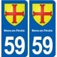 59 Mons-en-Pévèle blason autocollant plaque stickers ville