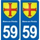 59 Mons-en-Pévèle blason autocollant plaque stickers ville