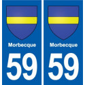 59 Morbecque blason autocollant plaque stickers ville