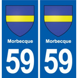 59 Morbecque blason autocollant plaque stickers ville