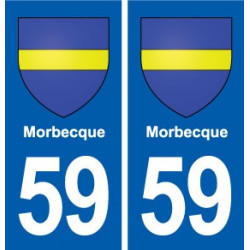 59 Morbecque blason autocollant plaque stickers ville