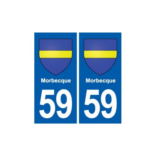 59 Morbecque blason autocollant plaque stickers ville