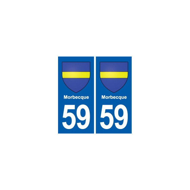 59 Morbecque blason autocollant plaque stickers ville