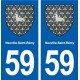 59 Neuville-Saint-Rémy blason autocollant plaque stickers ville