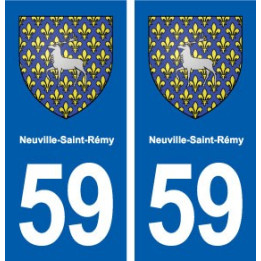 59 Neuville-Saint-Rémy blason autocollant plaque stickers ville