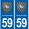 59 Neuville-Saint-Rémy blason autocollant plaque stickers ville
