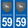 59 Neuville-Saint-Rémy blason autocollant plaque stickers ville