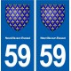 59 Neuville-sur-Escaut blason autocollant plaque stickers ville
