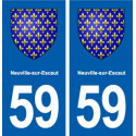 59 Neuville-sur-Escaut blason autocollant plaque stickers ville