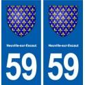 59 Neuville-sur-Escaut blason autocollant plaque stickers ville