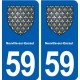 59 Neuville-sur-Escaut blason autocollant plaque stickers ville