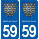 59 Neuville-sur-Escaut blason autocollant plaque stickers ville