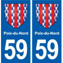 59 Poix-du-Nord blason autocollant plaque stickers ville