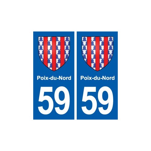59 Poix-du-Nord blason autocollant plaque stickers ville