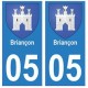 05 Briançon autocollant plaque