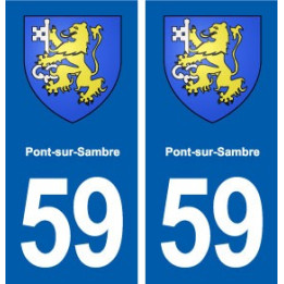 59 Pont-sur-Sambre blason autocollant plaque stickers ville