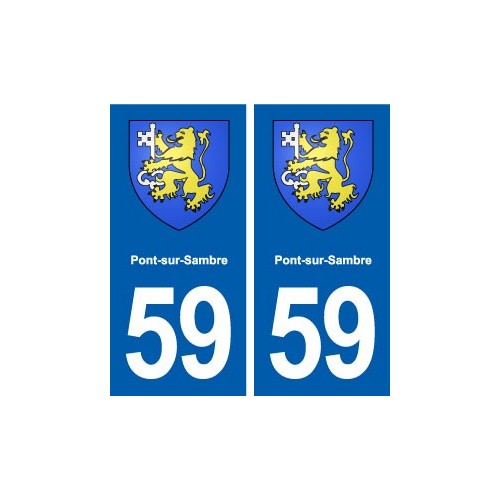 59 Pont-sur-Sambre blason autocollant plaque stickers ville