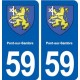 59 Pont-sur-Sambre blason autocollant plaque stickers ville