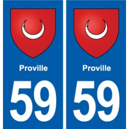 59 Proville blason autocollant plaque stickers ville