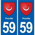 59 Proville blason autocollant plaque stickers ville