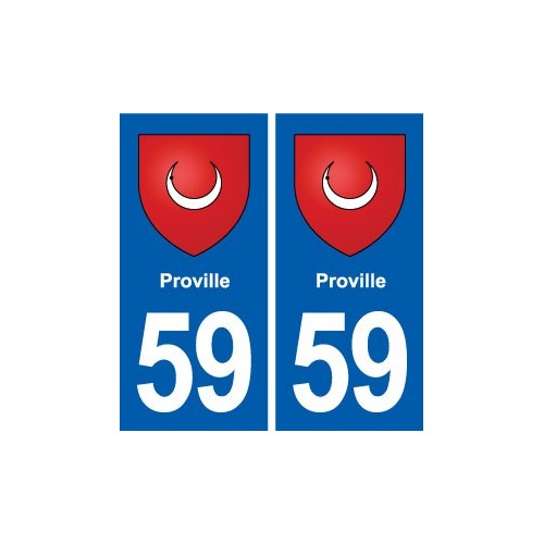 59 Proville blason autocollant plaque stickers ville