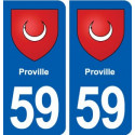 59 Proville blason autocollant plaque stickers ville