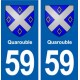 59 Quarouble blason autocollant plaque stickers ville