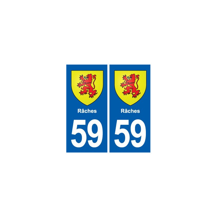 59 Râches blason autocollant plaque stickers ville