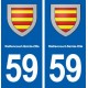 59 Raillencourt-Sainte-Olle blason autocollant plaque stickers ville