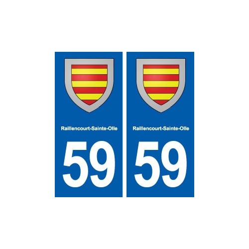 59 Raillencourt-Sainte-Olle blason autocollant plaque stickers ville