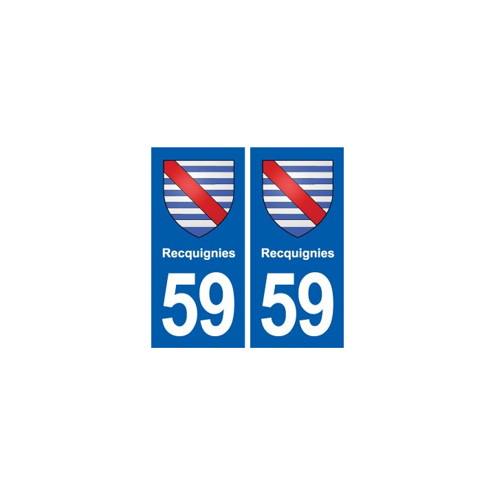 59 Recquignies blason autocollant plaque stickers ville