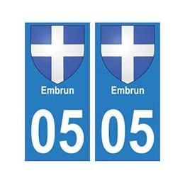 05 Embrun ville autocollant plaque