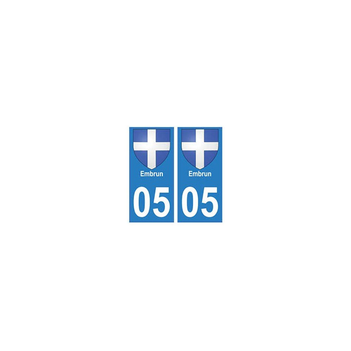 05 Embrun ville autocollant plaque