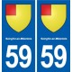 59 Sainghin-en-Mélantois blason autocollant plaque stickers ville