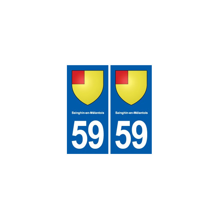 59 Sainghin-en-Mélantois blason autocollant plaque stickers ville