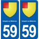 59 Sainghin-en-Mélantois blason autocollant plaque stickers ville